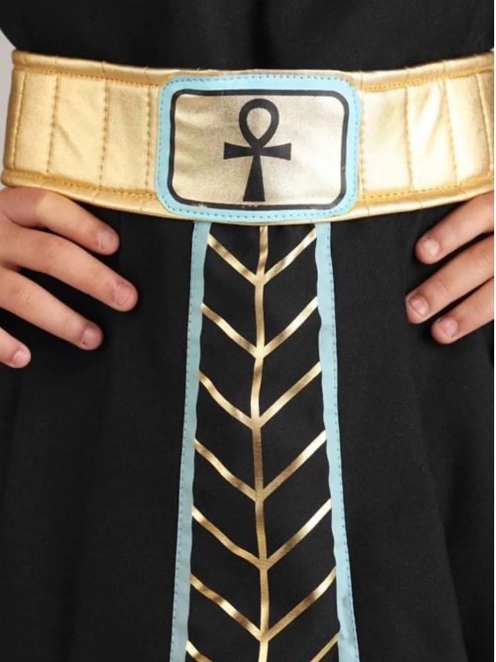 Dark Pharaoh Kid's Costume, Kids size Large, No arm cuffs & Staff in package.